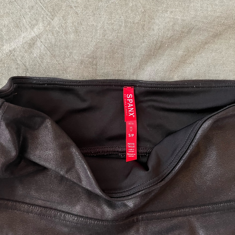 Spanx Black Faux Leather Leggings